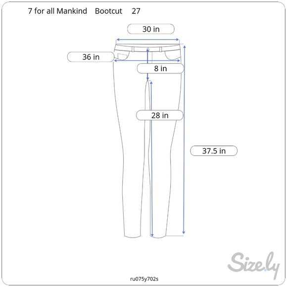 7 For All Mankind Womens Bootcut Jeans - Picture 3 of 6